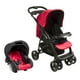 thumbnail image 1 of Coche Travel System Lugano Negro y Rojo, 1 of 4