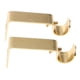 thumbnail image 3 of Juego de 2 piezas ajustable metal cortina poste barra soporte de pared gancho titular de oro, 3 of 3