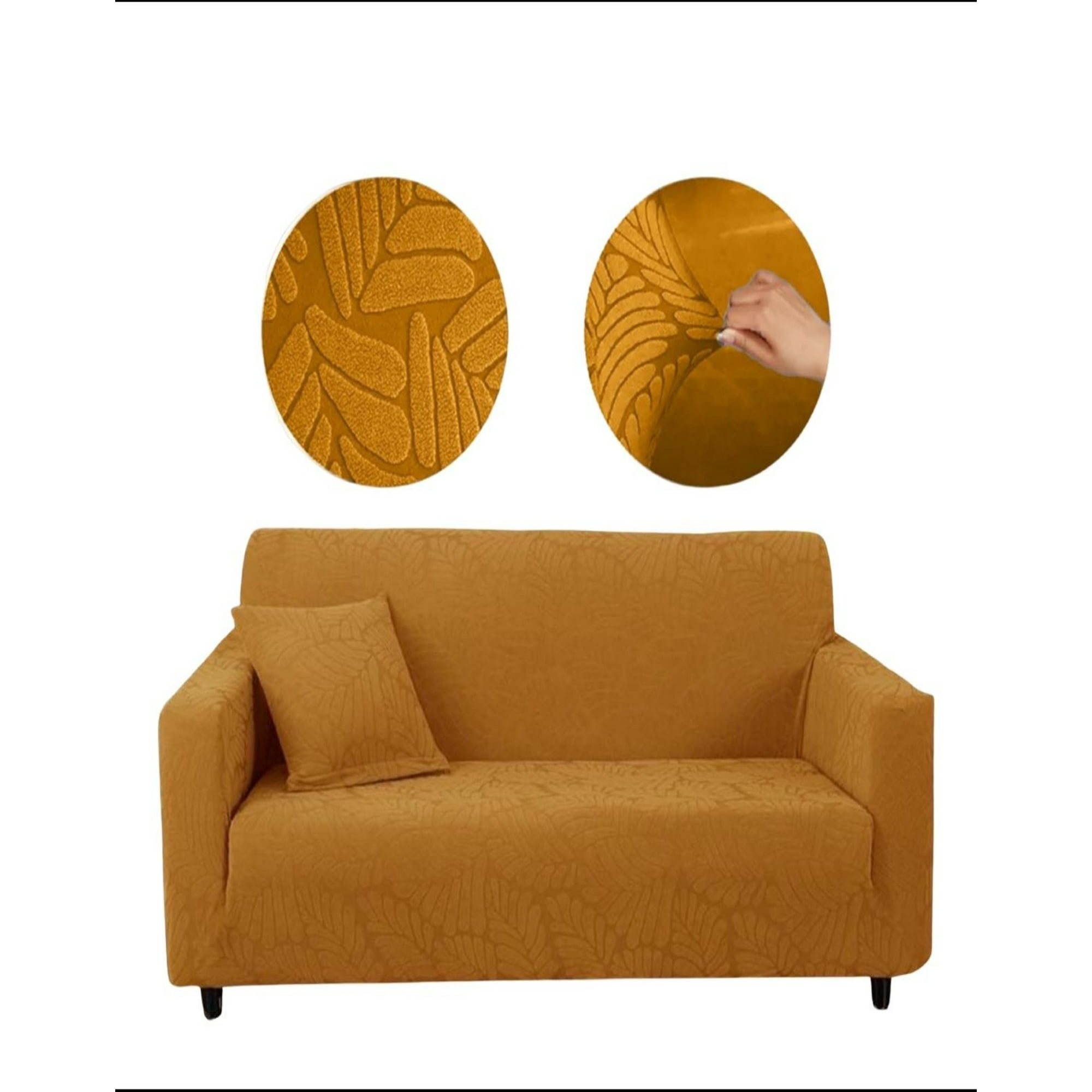 Genérico - Juego Fundas Sofá Texturizadas 3+1+1 Antideslizantes 6n13