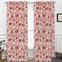 Cortinas Driftaway Freda De Lino Con Estampado Floral Opaco, 244 Cm, 2 Paneles