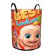 thumbnail image 2 of Loo Loo Kids Cesta de lavandería de gran capacidad redonda con asa, bolsa para ropa sucia plegable, almacenamiento para dormitorio, baño y lavadero 44x35 cm, 2 of 6