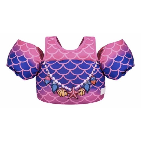 Chaleco Flotador Alitas Siren Pearls 2 A 6 Años Niñas