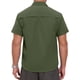 thumbnail image 3 of INSPIRE CHIC Camisa de Carga Sólida para Hombre Dos Bolsillos Camisa de Manga Corta Utilitaria XL Verde Oliva, 3 of 5