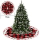 thumbnail image 2 of Falda para árbol de Navidad con copos de nieve, 36 pulgadas, grande, a cuadros, con patrón nevado para decoración navideña (copos de nieve), 2 of 5