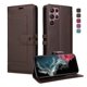 thumbnail image 1 of Premium Wallet Case for Samsung Galaxy S24 Ultra with Card Slots & Kickstand, Flip Cover Brown, 1 of 6