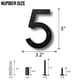 thumbnail image 5 of Números para casa HouSi de metal de acero inoxidable de 12.7 cm, negro, 5 of 8