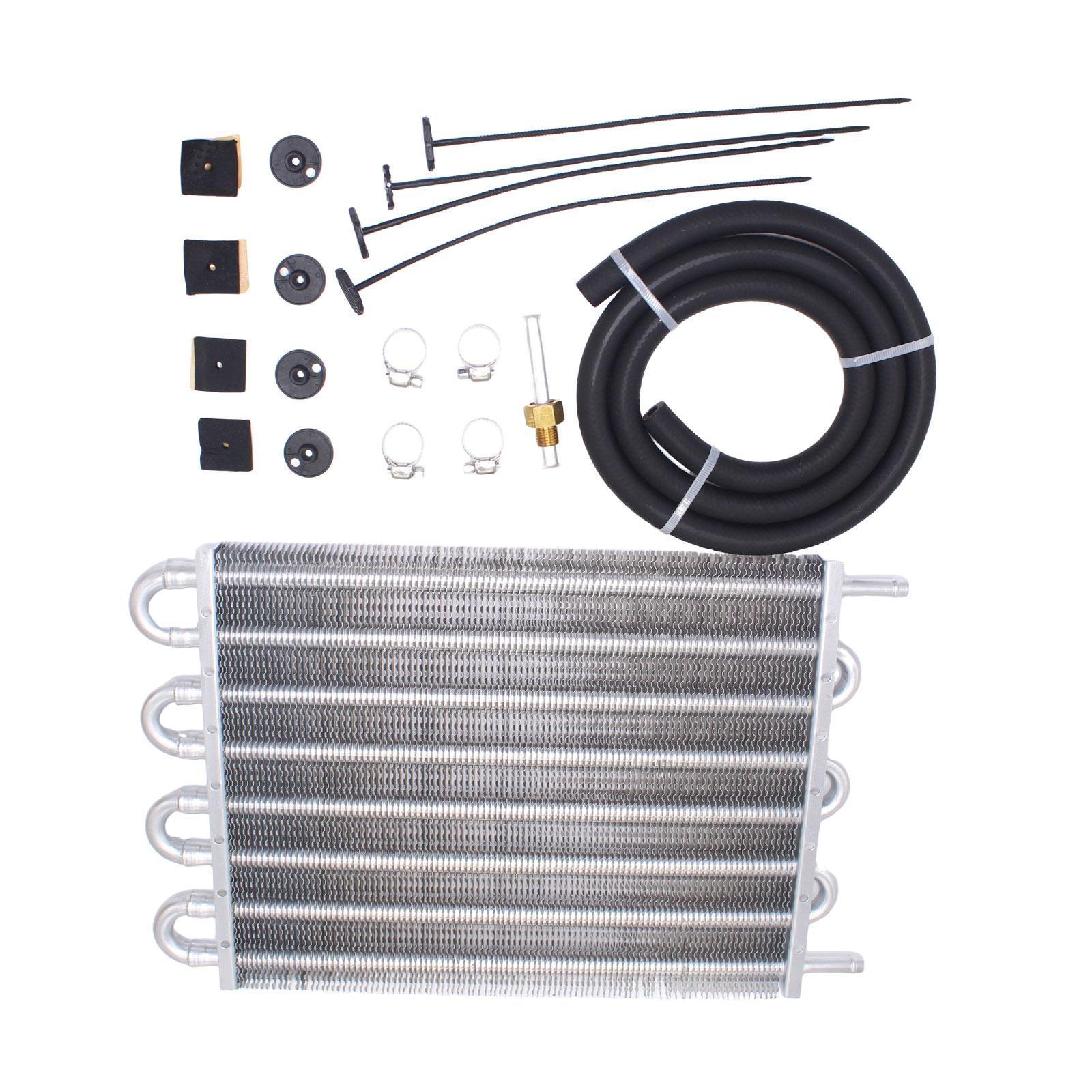 Magideal - Enfriador De Transmisión Con Tubo, Universal, 8 Pasos, Piezas De Motor, 26,000 Lb, Peso Bruto Vehicular (Gvw), Color Negro