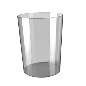 Magideal - Contenedor De Basura, Cubo De Basura, Cubo De Basura Redondo Minimalista, Cubo De Basura Transparente Para Habitación De Niños, Tocador, Dormitorio De Gris L