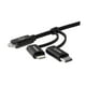 thumbnail image 3 of Cable De Carga 3 En 1 USB Negro, 3 of 4