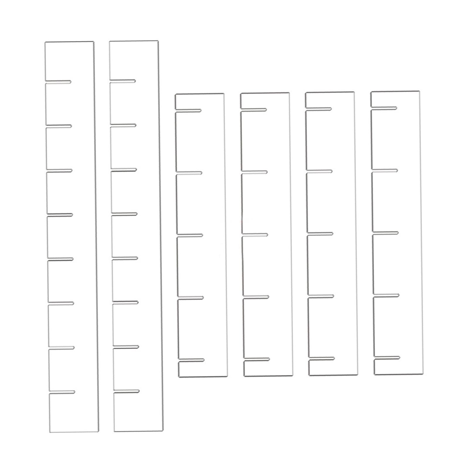 Magideal - 6x Divisores De Cajones Organizador, Tablero De Partición De Cajones Acrílico Transparente Mantenga Ordenados Organizadores De Cajones Para Maquillaje