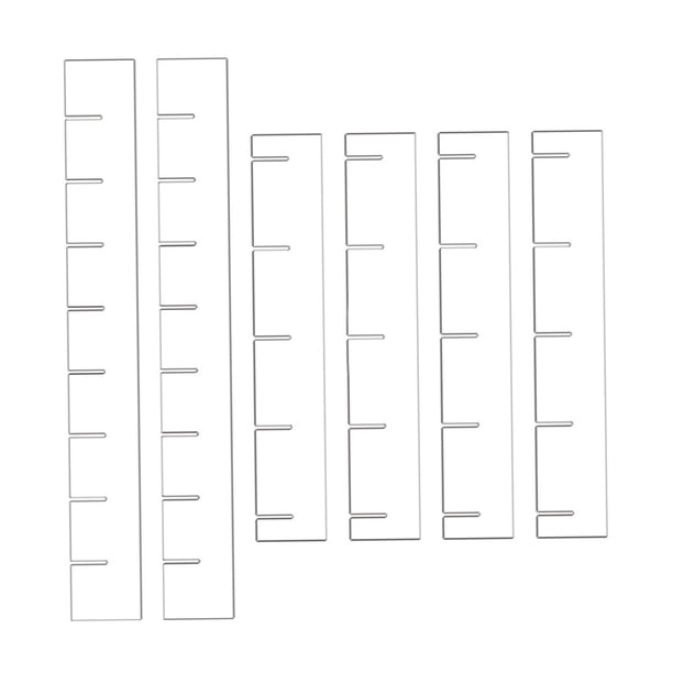 6x Divisores de cajones Organizador, Tablero de partición de cajones Acrílico transparente Mantenga ordenados Organizadores de cajones para maquillaje