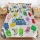 thumbnail image 1 of x235 Battle for Dream Island BFDI Bed Duvet Cover Microfiber Bedding Sets 3D Printed Lightweight 3 Piece Comforter Sets, 1 Duvet Cover And 2 Pillow Shams for Kids Boys Girls 79"x90" jn235, 1 of 5