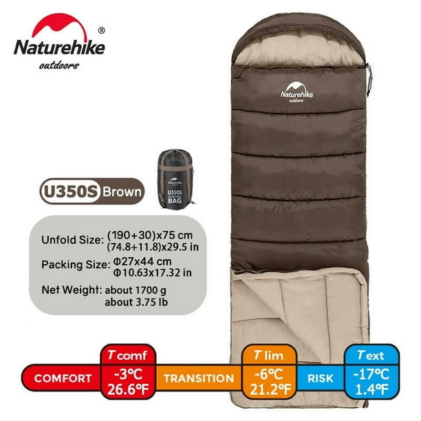 Naturehike Hooded Sleeping Bag, Ultralight Lightweight Waterproof Cotton Sleeping Bag For Hiking Climbing, Outdoor Camping Accessories, Super Foot Bowl Spectators & Super Sunday Party Goods