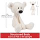 thumbnail image 4 of Cable de peluche GUND para palillo de dientes con forma de oso de peluche, 38 cm, color crema, 4 of 8