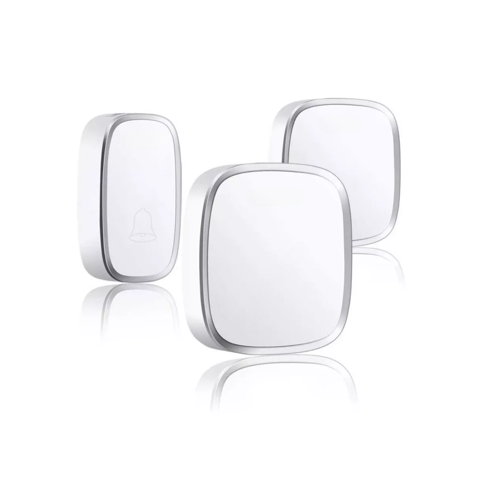 Importclick - Timbre Inalámbrico Luz Led 2 Rec 1 Transmisor 220V Alcance 300 M