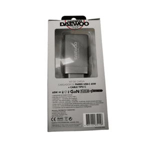 Daewoo - Kit De Carga Cargador Usb + Cable Tipo C Di-Pd651-Eu