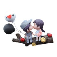 Bothyi - Decoraciones Para Salpicadero De Coche Figura En Miniatura Estatua Para Fiesta Niñas Regalos Árbol Tenedor Gris