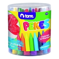 Maxi Crayones De Cera Pekes Jumbo 24 Colores. Torre
