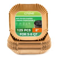 Ctizne - Forros De Papel Desechables Air Fryer, 125 Unidades, 20 Cm Cuadrados