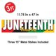 thumbnail image 2 of Letrero de jardín de plástico corrugado jumbo Juneteenth USA Beistle, 2 of 6