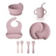 thumbnail image 1 of Plato Infantil Bebés Vajilla De Comida De Silicona A Salvo Rosa Claro, 1 of 2