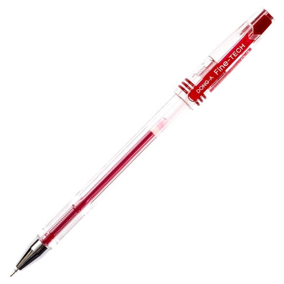 Bolígrafo roller de tinta gel Dong-A Fine-Tech 0,3 mm rojo, 12 unidades