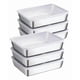 thumbnail image 1 of Bandeja para horno, juego de 4 piezas, con tapa, cuenco de acero inoxidable, rectangular, cuenco para empanar, 25 × 20 × 5 cm, bandeja grande, apta para lavavajillas, 1 of 9