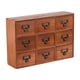 thumbnail image 4 of Mueble De Sobremesa Con 9 Cajones Retro Look Para Muebles De Oficina Marrón, 4 of 5