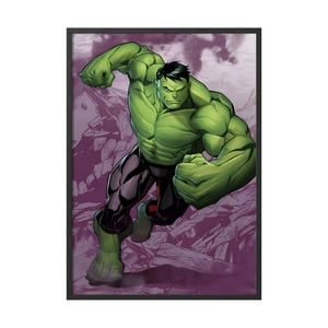 Creango - Cuadro Poster Enmarcado Hulk Decorativo