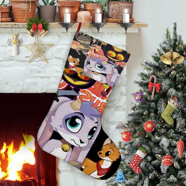 Billie Bust Up Tema: Calcetines de Navidad, fino lino blanco para colgar en escaleras y chimenea, decoración navideña para el hogar, regalo de Navidad.54cm×38cm
