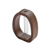 Xusx111 - Jarrón Moderno De Tubo De Prueba De Vidrio De Madera - Decoración De Planta De Escritorio, Adecuado Para Uso Doméstico Y De Oficina Planta Regalo-Plantas No Incluidas (15 * 12 * 4 Cm)