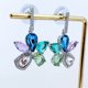thumbnail image 5 of Aros Colgantes Flor Colores, Cristal Austriaco, Regalo Mujer Plateado, 5 of 6