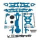 thumbnail image 2 of 1:14 RC Upgrade Metal Kit Motor Gear Para WLtoys 144001 Piezas De Automóvil Azul, 2 of 5