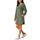 thumbnail image 4 of INSPIRE CHIC Vestido cómodo acanalado de manga larga para mujer con textura ondulada única, ropa casual, camisetas, XL Verde, 4 of 6