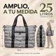 thumbnail image 3 of Bolso Tote Puffer Mujer Grande 25l Acolchado Nylon Viaje Gym Plomo, 3 of 3