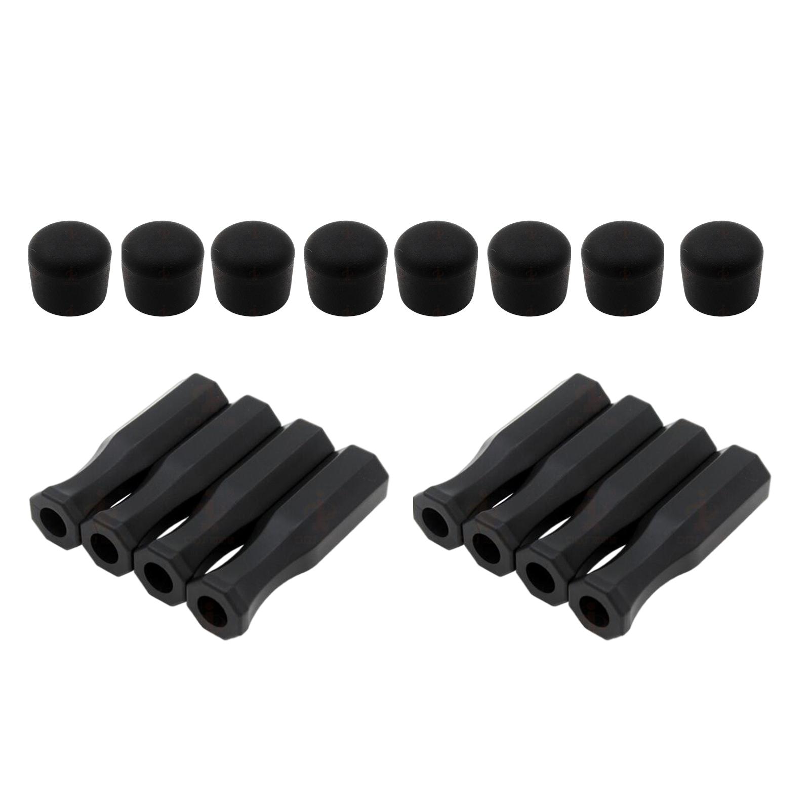 Magideal - 16 Manijas Octogonales Y Tapas De Seguridad Para Los Extremos: Se La La Adaptaciónción A La Mayoría Mangos De Las Varillas De Futbolín, Accesorios Para Mesas