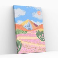 Papaya Project - Pintura Con Diamantes Atacama Mágico - Diamond Painting 40X50 Cm Rosa