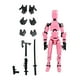 thumbnail image 1 of Figura De Acción Masculina Movible Multiarticulada Impresa En 3D Para Juegos De Rol De Colección Rosa Y Negro, 1 of 3