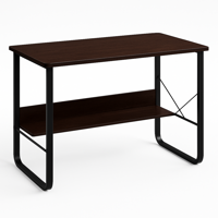 Spacehome - Escritorio Home Office Industrial – Dark Wood, Reforzado Y Estable