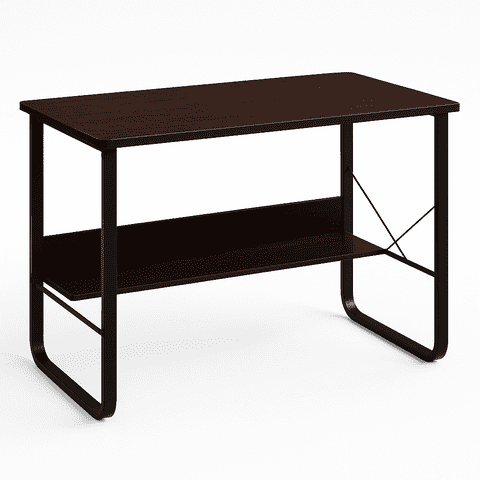 Spacehome - Escritorio Home Office Industrial – Dark Wood, Reforzado Y Estable