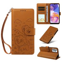 Funda Billetera Foxdock Compatible Con Samsung Galaxy A23 4G/5G, Diseño Perrito Tierno, Ranuras Para Tarjetas Y Soporte Plegable