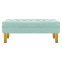 Bodevir - Banqueta Wood 2C Felpa 01 Verde Agua