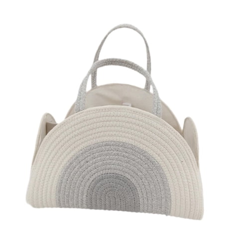 Magideal - Organizador De Pañales Para Bebé, Contenedor De Juguetes Multiusos Para Artículos De Tocador, Mesa Para Cambiar Pañales , Gris Blanco Gris