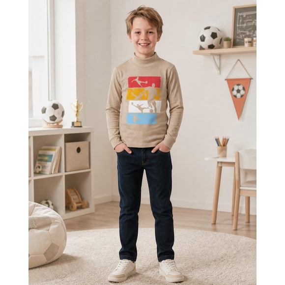 Beatle Niño Estampado Futbol Beige beige 12