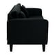 thumbnail image 3 of Sofa New Retro 3c + 2 Pouf Felpa 00 Negro, 3 of 6