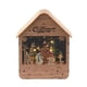 thumbnail image 4 of Casa De Nieve Navideña, Regalo De Navidad Para Niños, Cabaña De Troncos Brillante Para Fiesta, Casa De Vacaciones S, Color Madera, 4 of 5