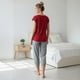 thumbnail image 4 of Pijama Mujer Algodón Estampado Snake rojo M, 4 of 7