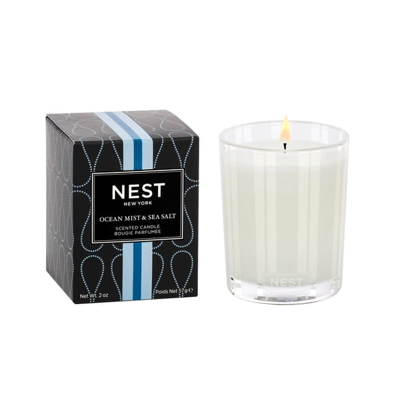 Vela Votive Candle NEST Fragrances Ocean Mist y sal marina, 60 ml