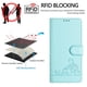 thumbnail image 4 of Funda tipo cartera FOXDOCK para Oppo Reno13 Pro con soporte, ranuras, RFID, diseño de gato, 4 of 5