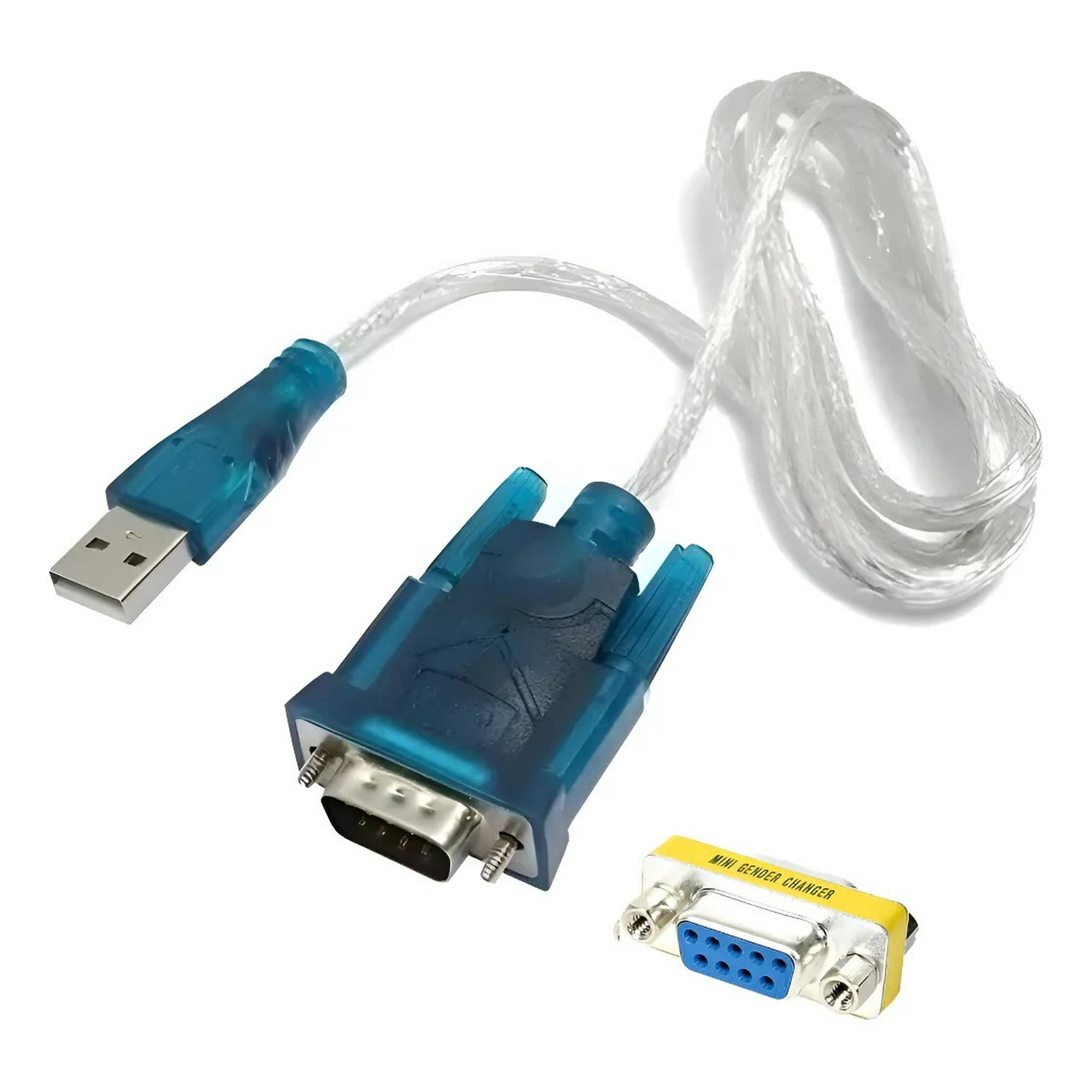 Genérica - 1.2m Cable Adaptador Usb A Serial Rs232/db9 + Cambio Género